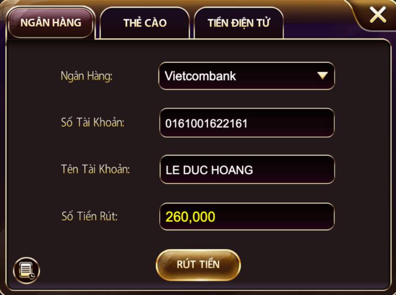 Hướng Dẫn Rút Tiền Clubv Chi Tiết, An Toàn Và Siêu Tốc 2 Rút tiền ClubV qua ngân hàng – lựa chọn truyền thống và an toàn